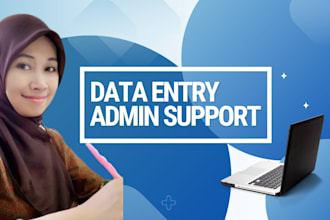 provide an accurate data entry, excel, and admin support