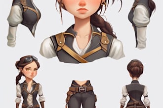 draw 2d game character or 2d game character