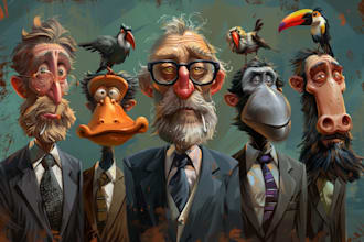 illustrate fun caricatures for you
