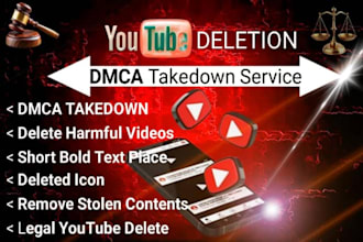 delete negative youtube links and handle dmca takedowns