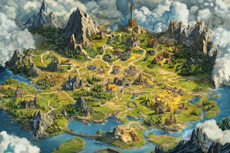 design a unique vector map, realistic or fantasy