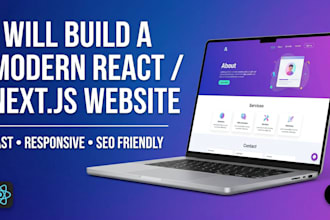 build a modern react or next js website