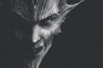 make fantasy horror character and monster art