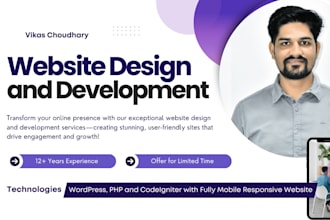 design and develop a dynamic responsive website
