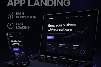 design a modern saas or app landing page in framer
