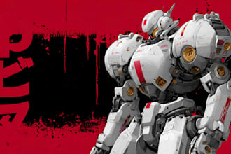 design sci fi mecha and robot concept art