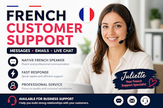 provide french customer support and communication