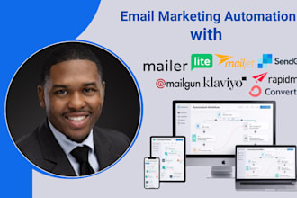 setup email marketing automation mailerlite, mailjet, convertkit and klaviyo