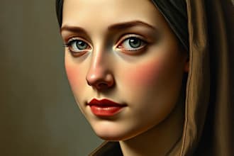 do realistic digital portrait art in oil painting style