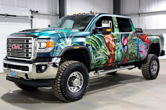 create vehicle wrap design, vehicle graphics, food truck