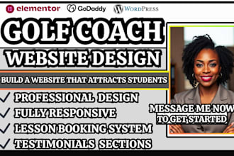 golf coach website golf instructor site sports coaching site golf lesson website