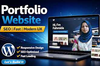 create a responsive wordpress portfolio website and online resume
