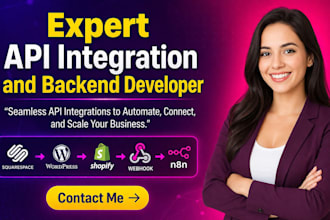 build squarespace api integration, wordpress API, ecommerce api and automation