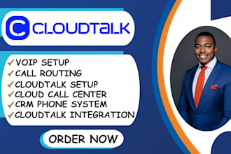 set up cloudtalk voip pbx, sip and CRM integration for your business