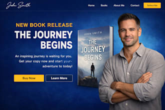 design squarespace wix author website book launch writer portfolio website