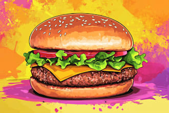 food pop art of your food pop art