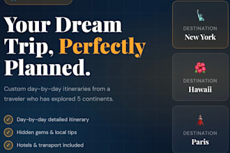 create a custom travel itinerary for your dream trip