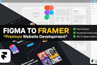 create a responsive ai framer website design or figma to framer landing page
