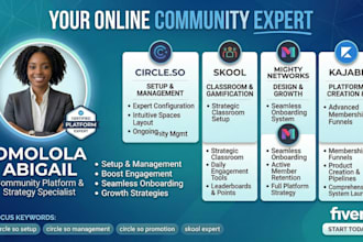 do circle so setup skool mighty networks and kajabi management promotion