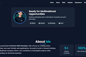 modern and responsive protfolio for web developers