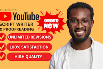 be script writer for youtube video script writing, video script writer