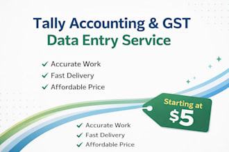 do tally accounting, gst entry and bookkeeping