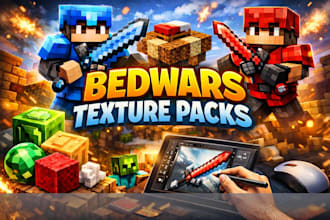 make minecraft texture pack for bedwars or other minigame