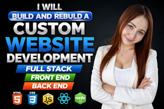 build rebuild custom website development full stack front end back end developer