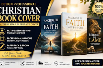 design professional christian book cover, faith based and paperback cover
