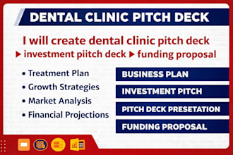 create dental clinic pitch deck powerpoint investment ppt deck funding proposal