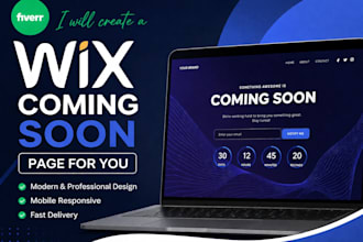 create a responsive wix coming soon page and landing page for your new wix store