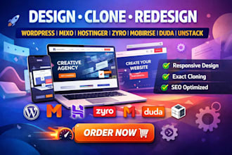design clone wordpress redesign mixo hostinger zyro mobirise duda unstack