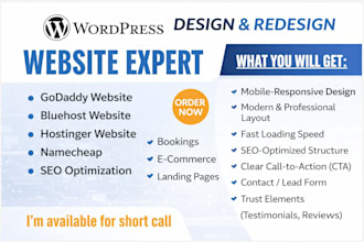 bluehost website design wordpress hostinger godaddy siteground ionos website