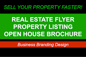 design luxury modern real estate flyer, property listing, open house brochure
