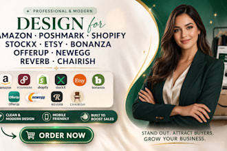 design amazon poshmark shopify stockx etsy bonaza offerup newegg reverb chairish