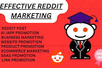 do reddit seo post for ai app website saas ecommerce store crypto link promotion