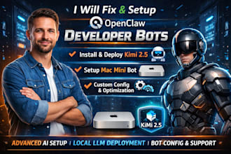 fix setup openclaw open claw developer bot install deploy kimi 2 5 mac mini bot