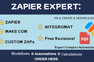 develop smart zaps using zapier automation and ai worlflows for your business