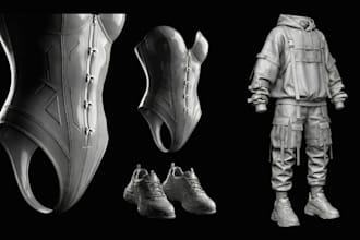 design, rig and texture 3d clothing mesh for vrchat second life fivem imvu peds