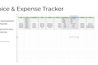 create an invoice or expense tracker in excel or google sheets