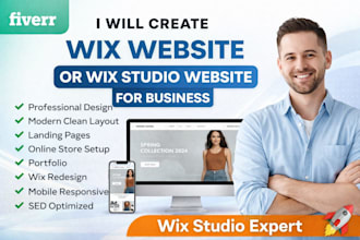 create wix website or wix studio website for business