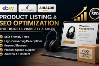 do ebay poshmark descriptions product upload seo marketing amazon a plus content