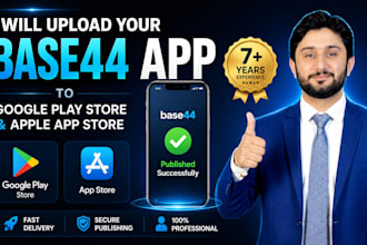 upload your base44 app to google play store and app store
