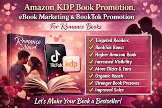 do amazon kdp book promotion ebook marketing booktok promotion romance book