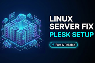 fix linux server issues and setup plesk