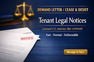 draft a formal attorney demand letter or cease and desist