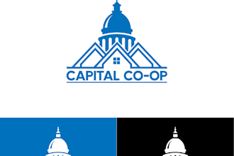 do modern conservative real estate investment logo design