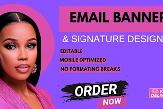 design modern, creative email banners and email headers for your business