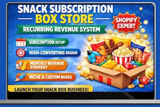 build 7 figure snack subscription box shopify store with recurring revenue