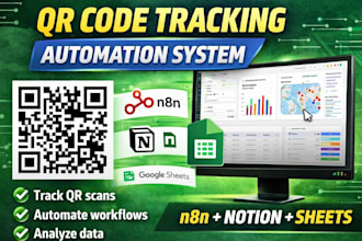 build custom qr code tracking system with n8n automation, notion, google sheets